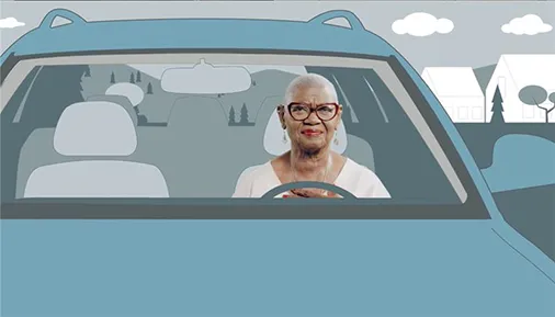 Video thumbnail of Ken, a real TAVR patient, standing in front of an airplane