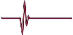 Heartbeat graphic indicating mortality rate without intervention