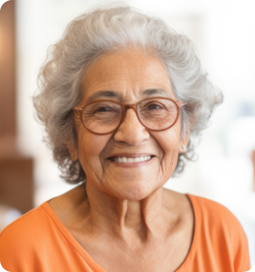 Patricia, age 88, a high surgical risk patient eligible for TAVR