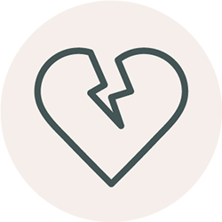 Heartbreak icon representing the most common comorbidities with SAS