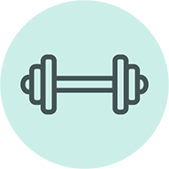 Icon of a dumbbell