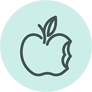 Icon of an apple