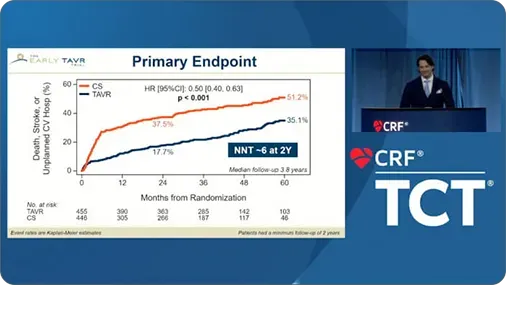 Video thumbnail: TAVR for Asymptomatic Severe Aortic Stenosis: Results of the EARLY TAVR Trial