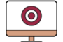 Icon of a bullseye on a computer screen