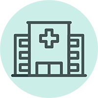 Icon representing 1 in 2 people